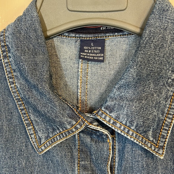 Vintage Sleeveless Denim MIDI Dress Sz L - Picture 3 of 12